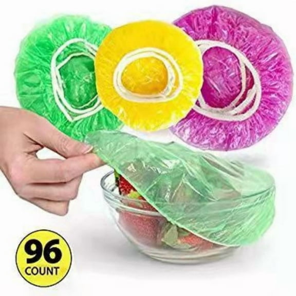 96pcs Reusable Elastic Food Storage Covers – Translucent Bowl Lids, Perfect Alternative To Foil And Plastic Wrap For Freshness
