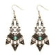 thumbnail image 2 of Pendientes colgantes Fernando Aleación y Turquesa dorado, 2 of 5