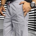thumbnail image 3 of Vedolay Hiking Pants For Men Mens Linen Pants Plus Size Beach Summer Baggy Straight Leg Slacks with Pockets,Gray L, 3 of 5