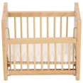 thumbnail image 2 of 1:12 dollhouse crib, wood simulated miniature bed furniture decoration accessories gift for children., 2 of 5