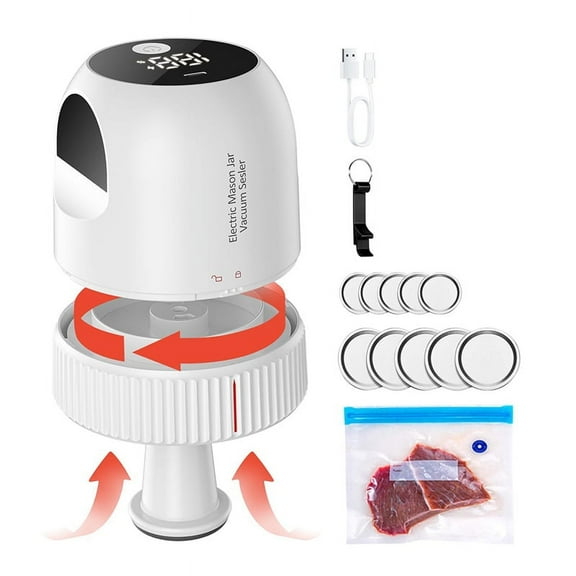 Electric Jar Vacuum Sealer Kit - for Wide & Regular Mouth Jars Vacuum Bags, for Jars for Food Storage
