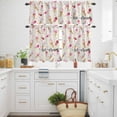 thumbnail image 2 of Summer Pink Ice Lolly Curtain Tier and Valance Set 3 Piece, Colorful Polka Dot 3-inch Rod Pocket Window Tier Curtains Valance for Kitchen Living Room, 2 of 9