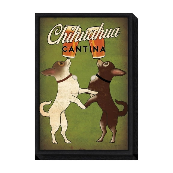Amanti Art Double Chihuahua Framed Wall Art