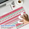 thumbnail image 4 of Long Mouse Pads for Desk,Red and Green Christmas Pattern Desk Mats on Top Of Desks, Desk Mouse Pad Extra Large with 3mm Non-Slip Base and Stitched Edge for Gaming,Office,Work,Home 31.5x11.8in, 4 of 5