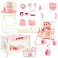 thumbnail image 1 of Cochecito Baby Doll DeaO con 12 accesorios para niños pequeños, 1 of 8