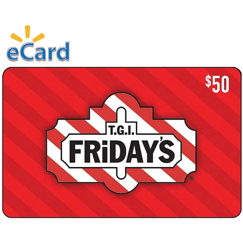 T.G.I. Friday's 50 Gift Card (email Delivery) Walmart