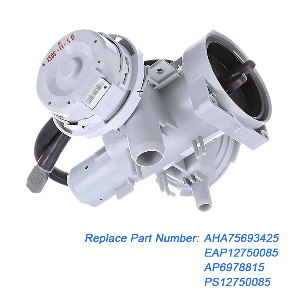 TOP-MAX AHA75693425 Washer Drain Pump Assembly, Replacement Pump fit for LG Washer, Replace AHA75693425, EAP12750085, AP6978815, PS12750085