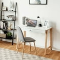 thumbnail image 3 of Gymax Computer Desk Laptop PC Writing Table Makeup Vanity Table w/Drawer and Wood Legs, 3 of 10