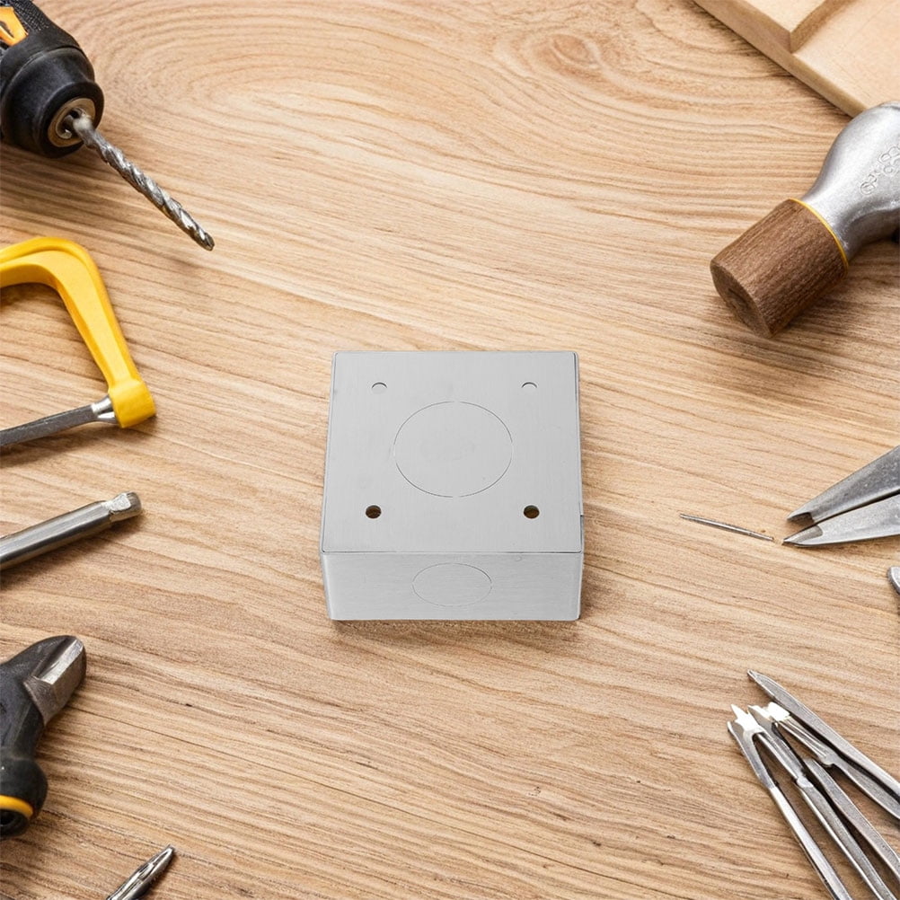 MLINS 2 Pcs Fireproof Junction Box 8.60X8.60X3.30CM Silver