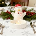 thumbnail image 6 of hulanddfd Christmas Snowman Candle Holders, 3.27"x4.41" Cute Snowman Shaped Ceramic Candlestick Mantel Table Centerpiece Decor Christmas Holiday Display Gift for Family, 6 of 6