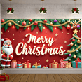 thumbnail image 6 of Colorful Design Merry Christmas Banner Polyester Material Santa Claus Holiday Decoration for Christmas Party Indoor Display Festive Celebration, 6 of 7