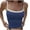 Blue, variant on Tank Tops for Women Basic Double Lined Scoop Neck Adjustable Cami Tank Color Block Slim Fit Backless Sleeveless Top for Summer,Blue S
