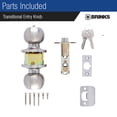 thumbnail image 2 of Brinks E2415119 Raleigh Knob Set - Nickel, 2 of 7