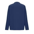 thumbnail image 6 of Gamivast Linen Shirt Women Loose Button Down Long Sleeve Stand Collar Pleated Blouses Holiday Beach Solid Tops Summer Going out outfits 2026, 6 of 6