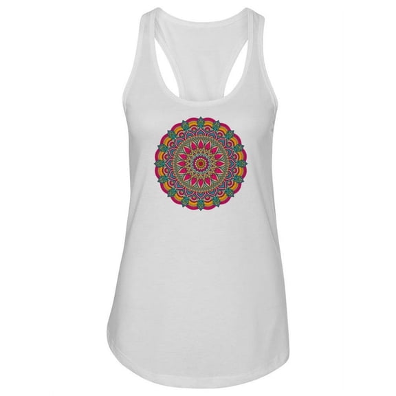 Mandala Flower Design. Tank Women -Image by Shutterstock, Female Medium
