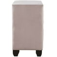 thumbnail image 7 of Velvet Upholstered Nightstand with 2 Drawers, Modern Wood Bedside Table with 4 Wood Legs and 2 Button Tufted Drawer Doors, Storage Cabinet for Living Room Bedroom, Gray, 7 of 7