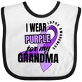 thumbnail image 3 of Inktastic I Wear Purple for My Grandma Lupus Awareness Boys or Girls Baby Bib, 3 of 4