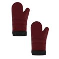 thumbnail image 1 of Oleegame 2 Pcs Gants de Cuisine en Silicone pour Micro-Ondes Tapis de Pot Protection Isolation Rouge, 1 of 9