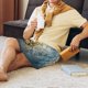 thumbnail image 5 of Balery Vintage Compass Pantalones cortos de pijama de punto de algodón para hombre con cinturilla y bolsillos-X-Large, 5 of 6