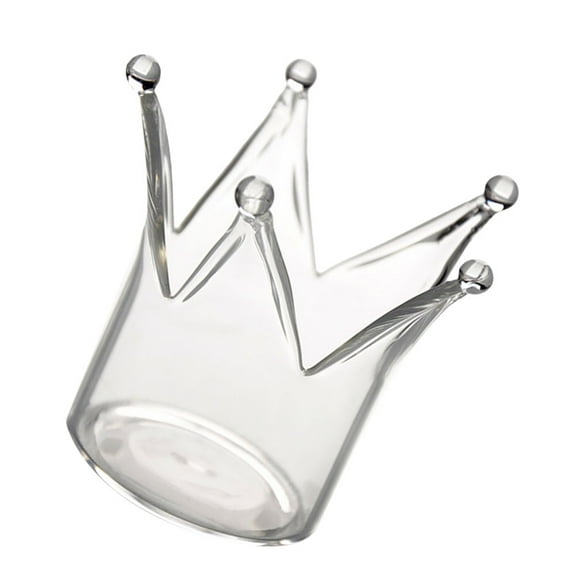 Crown Ornament Candlesticks Glass Crown Candlestick Crystal Decor Tea Candle Holder Crown Glass Candleholder