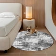 thumbnail image 2 of Black Grey Ombre Round Area Rug 7Ft Washable Circle Rugs for Dorm Laundry Room, Gradient Abstract Art Vintage Non-Slip Carpet Floor Mats Indoor Outdoor Carpet Runner Aesthetic Home Decor, 2 of 8
