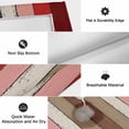 thumbnail image 6 of Red Pink Outdoor Rug for Patio/Deck/Porch, Non-Slip Large Area Rug 5 x 8 Ft, Farmhouse Wood Grain Vintage Brown Striped Indoor Outdoor Rugs Washable Area Rugs, Reversible Camping Rug Carpet Runner, 6 of 8