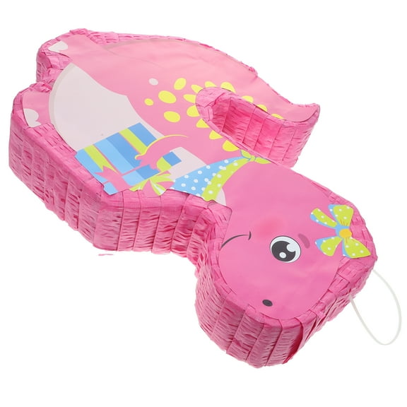 Hytrove Dinosaur Pinata Pink Paper Kids Dinosaur Birthday Party 1Pack 16.5X11.8X2.8In