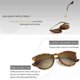 thumbnail image 3 of Gafas de sol SUNGAIT Vintage Round para mujer y hombre, color ámbar y marrón, 3 of 6