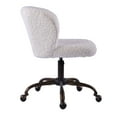 thumbnail image 5 of Impressions Vanity Rylee Swivel Vanity Chair with Adjustable Height and Wheels (White Lambs Wool), 5 of 7