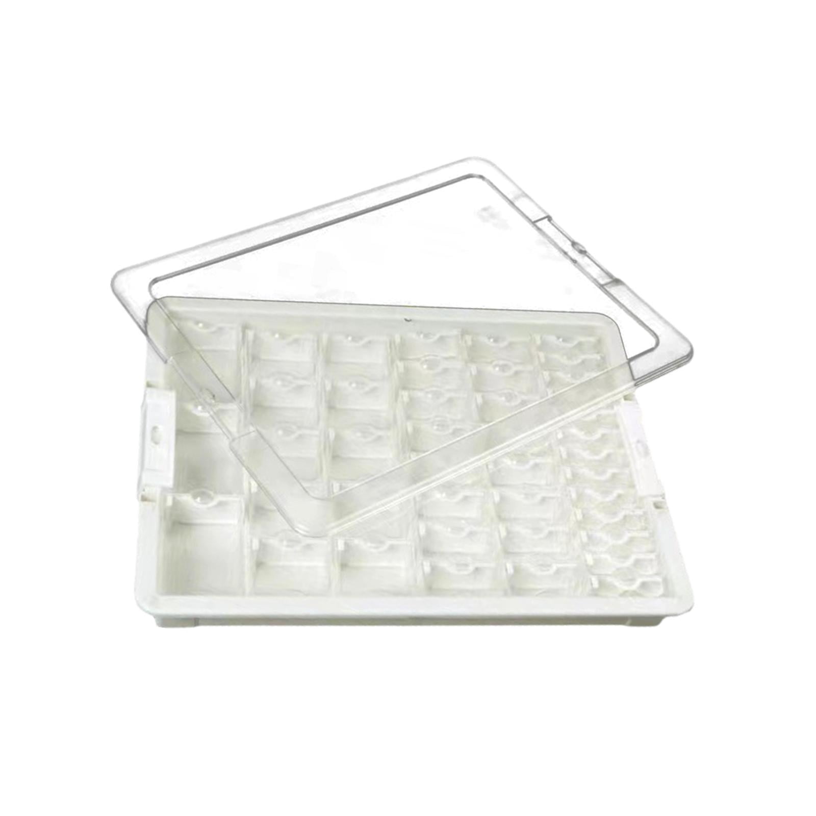 Yunhgft Bead Storage Box Bead Organizer Box with Lid Portable with Compartments Supplies 42 Grid