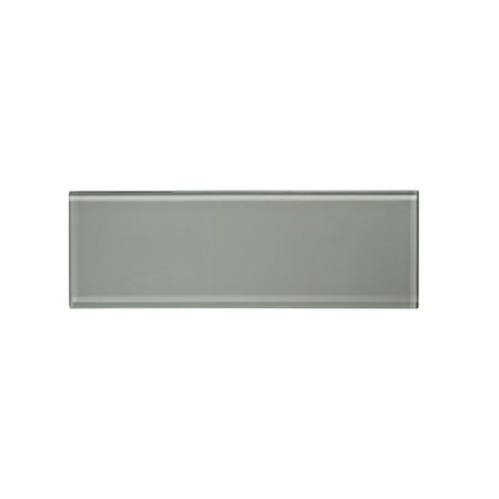 WS Tiles - Premium Soft Gray 3 in. x 9 in. Individual Glass Subway Wall Tile (5 sq. ft / Case)