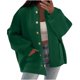 thumbnail image 2 of AUNVITO Women's Solid Color Lantern Sleeve Stand Collar Casual Button Front Jacket with Pockets Relaxed and Trendy Style, 2 of 9