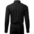 thumbnail image 3 of Berlioni Italy Men's Slim-Fit Premium French Convertible Cuff Solid Dress Shirt (Black,L (16-16½) sleeve: 32/33), 3 of 4