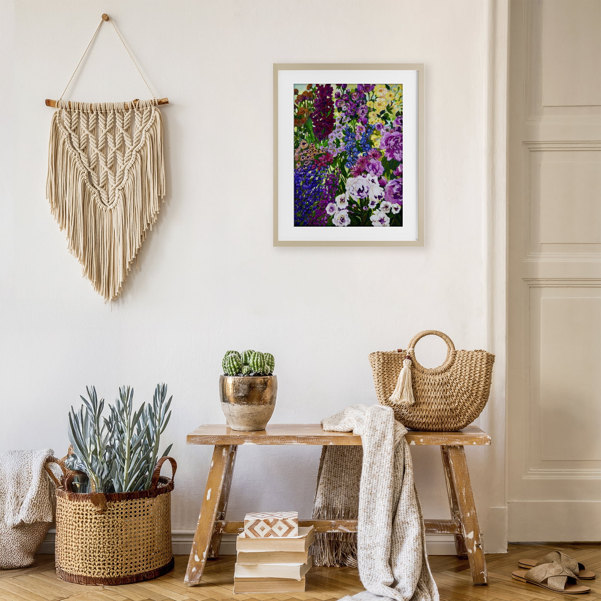 Stupell Industries Lush Greenhouse Garden Flowers Birch Framed Print Under Glass, design by Lee Ann Zirbes