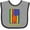 Heather and Black, variant on Inktastic My Grandpa is a Vietnam Veteran Boys or Girls Baby Bib
