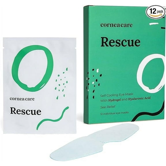 CorneaCare Hydrogel Self-Cooling Eye Masks, 12 Count