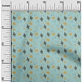 thumbnail image 2 of oneOone Cotton Cambric Grayish Blue Fabric Honey Bees Dress Material Fabric Print Fabric By The Yard 56 Inch Wide, 2 of 4