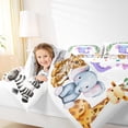thumbnail image 5 of Feelyou Dreamy Axolotl Animal Bedding Comforter Set, Cartoon Cheetah Elephant Zebra Lover Twin Comforter Sets, Teens Kids Boys Girls Reversible Bedding Set, Ultra Soft Bedroom Decor, 2 Pieces, 5 of 9