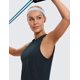 thumbnail image 5 of Musculosa corta CRZ YOGA de algodón Pima con cuello alto azul marino XS, 5 of 6
