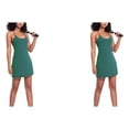 thumbnail image 3 of Minnieouse Vestidos atléticos para mujer Traje de baile deportivo Vestido de tenis de golf de secado rápido Verde L 2Conjunto, 3 of 6