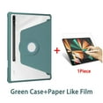 thumbnail image 1 of 360° Rotation Case For Samsung Tab S6 Lite A8 A9+ S7 S8 S9 FE 11‘’ S7 FE S8 S9 Plus S9 FE +12.4 Stand Tablet Cover With Pen Slot Green And Film S7 S8 11inch, 1 of 6