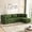 Green, variant on NEGYLIM 109" L-Shaped Boneless Modular Cloud Sectional Sofa with Movable Ottoman, Deep Seat, High-Resilience Foam, No Assembly Required, Teddy Fleece Upholstery, Black