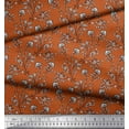 thumbnail image 2 of Soimoi Viscose Chiffon Fabric Leaves & Floral Block Printed Fabric 1 Yard 42 Inch Wide, 2 of 3