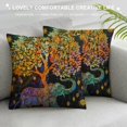 Autua Elephant Tree Sun Graphic Decorative Cushion Throw Pillow Cover