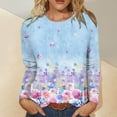 thumbnail image 2 of Blusa con cuello redondo y manga larga suelta a la moda para mujer Fridja bvmnju2235, 2 of 5