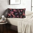 thumbnail image 6 of Goofa Humming Bird And Tropical Print Plush Throw Pillow Case, Soft Velvet with Hidden Zipper, Decorative Cushion Cover for Sofa, Bed, Car, and Home Décor-14"x20", 6 of 6