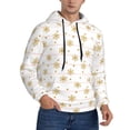 thumbnail image 2 of Cauagu Gold Snowflake Stripes for Men's Pullover Hooded Sweatshirt Athletic Casual Hoodie Aautumn Hoodie Sweatshirt for Men Pullover Casual Hooded Sweatshirt-Small, 2 of 7