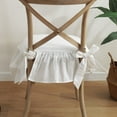 thumbnail image 5 of Chair Cushion Cover Farmhouse Decorative Chair Pad Cute Elegant Linen Chairs Covers for Dining Room Washable Cushion (White), 5 of 6