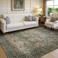 thumbnail image 5 of Lahome Washable 8x10 Rug, Non Slip Living Room Floor Carpet, Non-Shedding 8x10 Area Rug Under Bed, Vintage Nursery Rug, Low Pile Large Area Rug for Office/Playroom/Bedroom(Brownish), 5 of 7