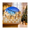 thumbnail image 3 of Kurt S. Adler Santa's Sleigh and Christmas Village 15" Light-Up LED Wooden Advent Calendar, Battery-Operated, 3 of 9